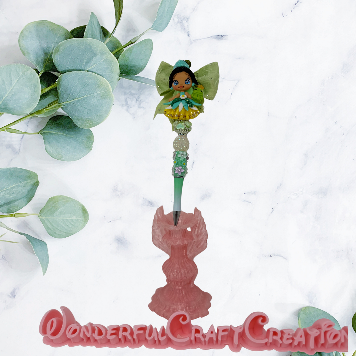 Clay Doll Beaded Pens Tiana (Princess and the Frog)