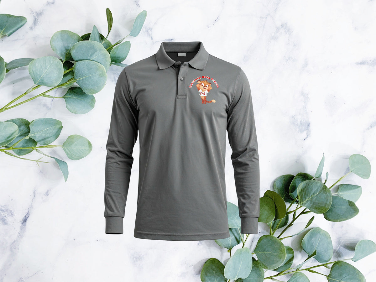 Long Sleeve Polo Shirt Left side Logo